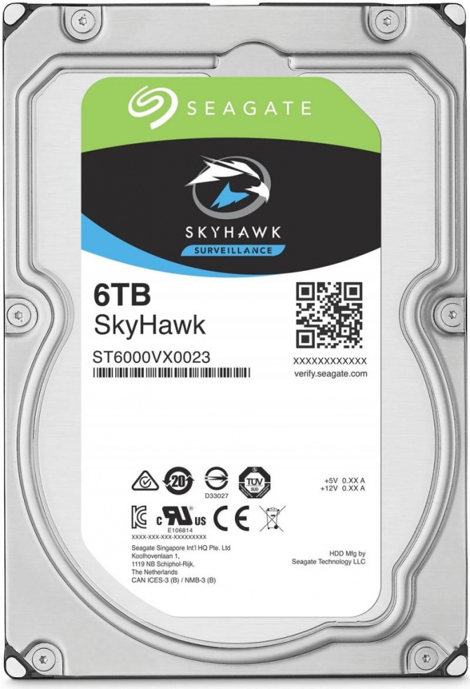 Жесткий диск SEAGATE Skyhawk ST6000VX0023, 6Тб, HDD, SATA III, 3.5